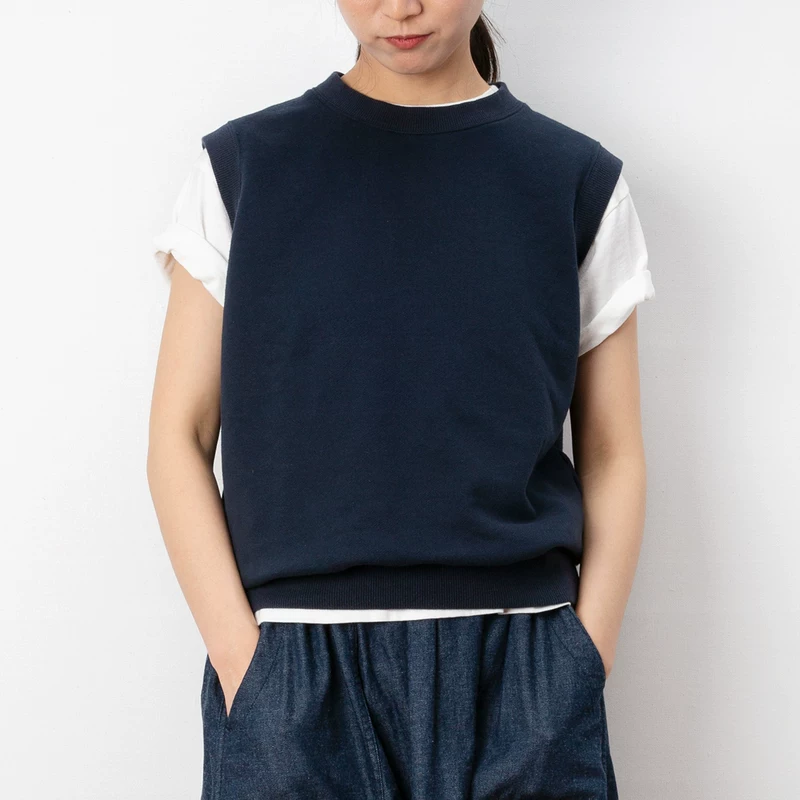 Ntmy. Безрукавная толстовка SweatshiRT Mao Circle Knit Sweatshot Свободный жилет