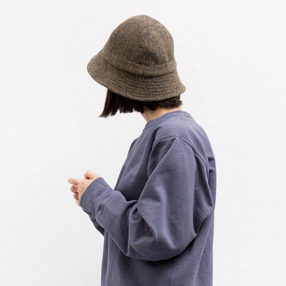 NTMY Harris Tweed Hat Harris Rough Flowers The Wool Fisherman Hat Spot]