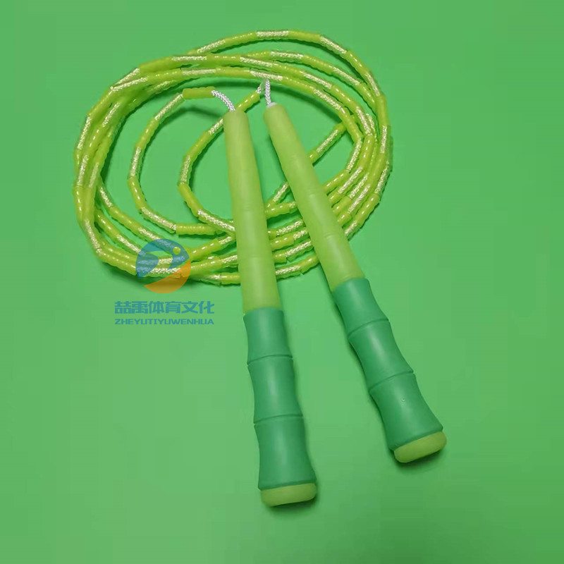 Moral dragon bag plastic handle student crystal soft bamboo knot skipping rope pattern speed competition competition rope skipping pattern performance