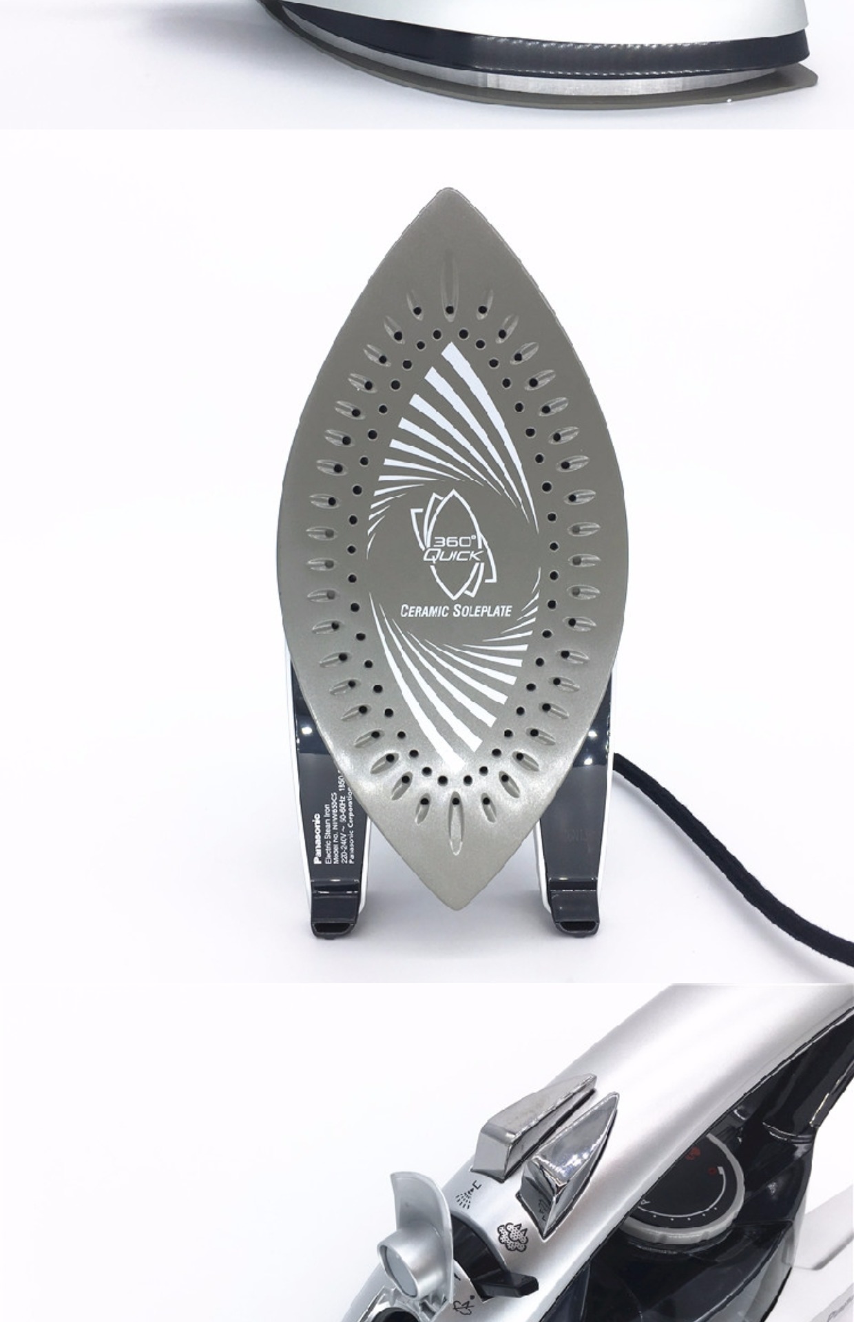 bàn là cây philips gc518 Nhật Bản nhập khẩu Bàn ủi hơi nước gia đình Panasonic công suất cao cầm tay ủi quần áo điện W950A - Điện sắt giá bàn ủi
