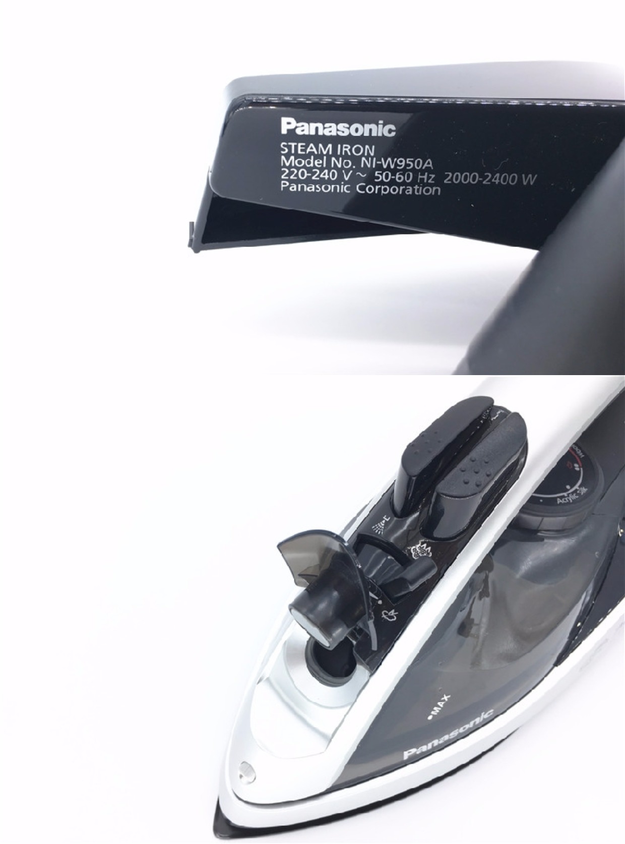 bàn là cây philips gc518 Nhật Bản nhập khẩu Bàn ủi hơi nước gia đình Panasonic công suất cao cầm tay ủi quần áo điện W950A - Điện sắt giá bàn ủi