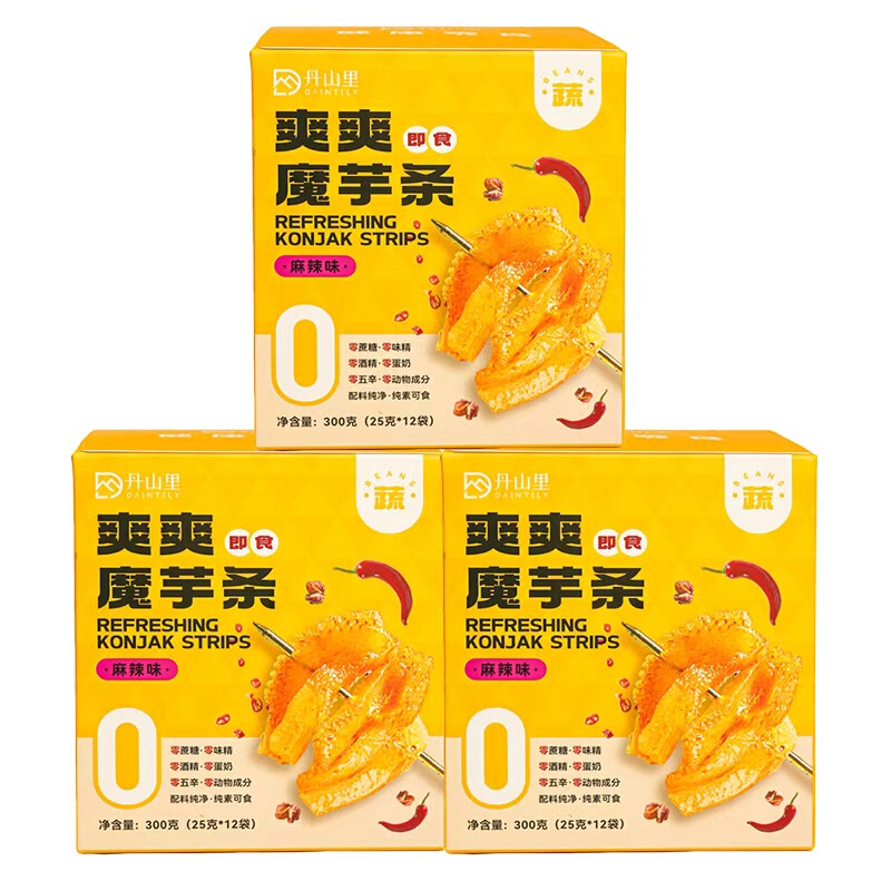Danshanli Shuangshuang Konjac Strips Are Low-Fat, Pure Vegetarian, Healthy, Low-Fat Office Snacks That Are Convenient and Ready to Eat