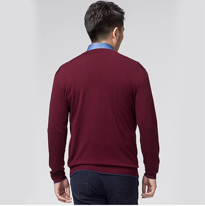 Áo len trẻ trung cho nam Áo len mùa đông Trung niên Áo len cổ chữ K Áo len cashmere HW65073M áo len nam thời trang