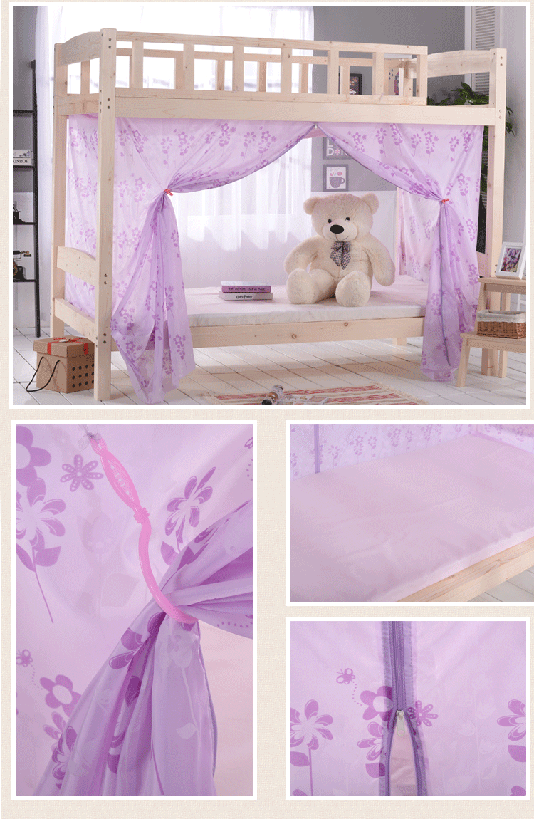 Cửa lưới phòng ngủ mới cho sinh viên ký túc xá ký túc xá nhà xưởng 1,2 m 0,9m giường 1,5M1,8 giường đơn màn khung ròng rọc