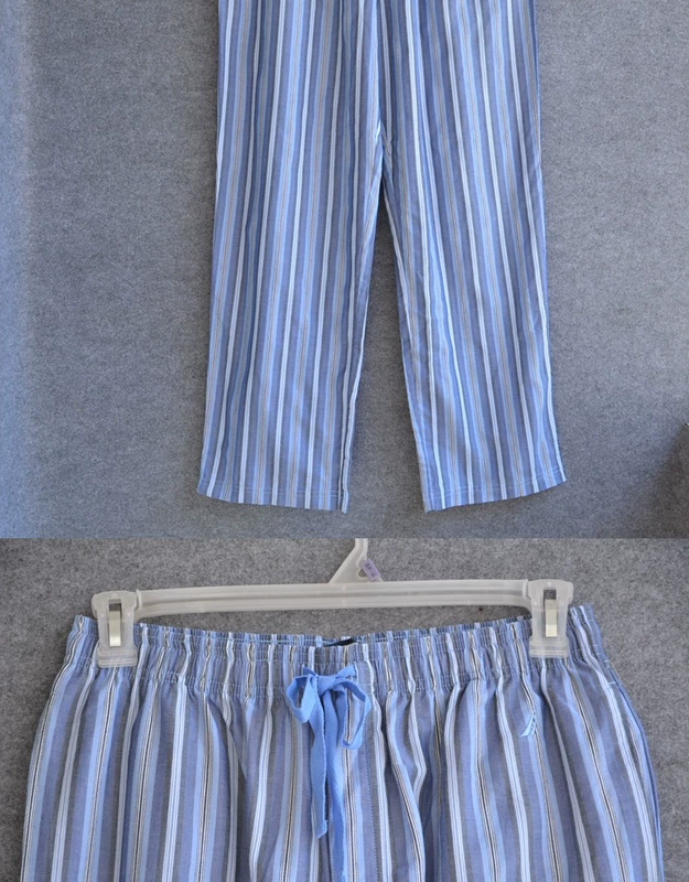 [Giải phóng mặt bằng đặc biệt] nam dệt bông cotton cộng với phân XL quần quần sống quần nhà pyjama