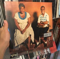 (Jazz Fame Spot) Ella Fitzgerald Louis Armstrong Black Gel Record LP