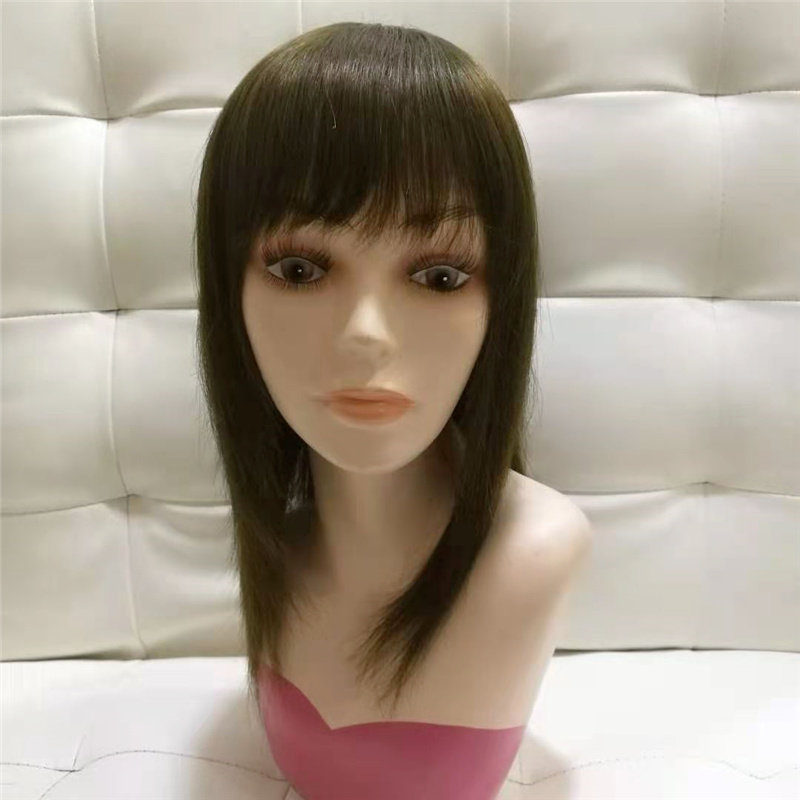 Wig Lady Short Hair Real Hair Wig set Old lady Real Hair Silk Mother with all headgear hair true nature