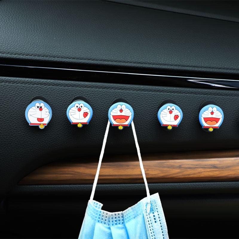 Car front hook car seat cartoon cute paste multi-function storage small hook car interior supplies