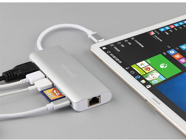 Phụ kiện máy tính bảng Lenovo miix5 pro Bộ chuyển đổi cáp hdmi loại c sang USB Ethernet