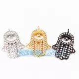 N36 L14 DIY Ювелирные аксессуары половина 925 Серебряная микромозаичная демон глаз Фатма