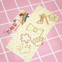 Creative Handmade Metal Cherry Blossom Bow Tie Crown Back Shape Needle Hand Tent Bookmarked Hand Tent Swing Pat Decoration