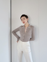 Knitted top womens singlewear cardigan womens long sleeve thin shirt big di same model