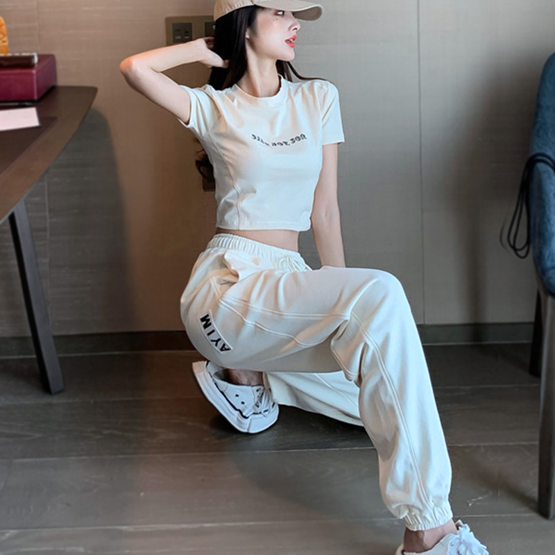 Foreign Pie Fried Street Casual Fashion Sports Suit Women Summer 2022 New Internet Red and America Aging Running Dancing