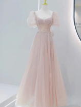 Pink heavy yarn dress