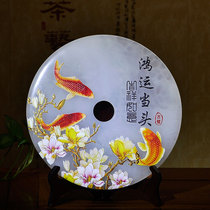 Natural jade safety buckle ornaments home living room decoration crafts housewarming gift big business desk