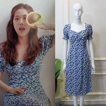 blackpink jisoo Kim wise show the same party collar retro crummy dress with dress code style summer new long dress