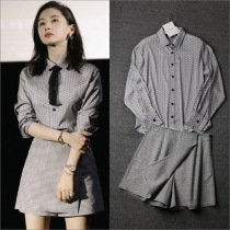 Prince Wen Tong Clothes Polo Dot Shirt Woman New 2021 Shirt Woman Spring Summer Style Pants Skirt Woman Summer Half Body Dress