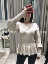 Special price SLY domestic ruffle waist lantern sleeve sweater 030DAH70-6070