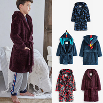 (In stock) British next Unisex Winter Fall Winter 2020 New Flannel Kids Pajamas Kids Pajamas Bathrobes