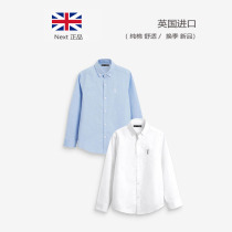 nextChildrens clothing spring and autumn long-sleeved shirts older childrens formal collared tops embroidered shirts for boys aged 3-16