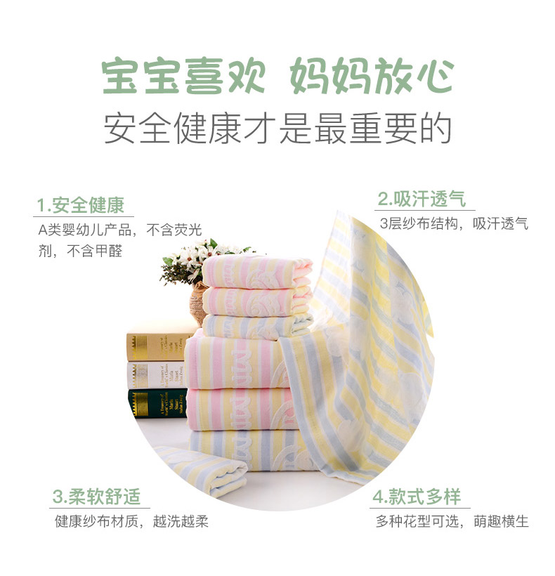 MMKIDS magic little meow cotton gauze Newborn child baby towel Bath towel Soft absorbent face towel New product