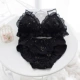 Nhật Bản ngọt ngào không có vòng thép đồ lót set sao bronzing in bra tam giác cup bra cô gái bra áo tắm