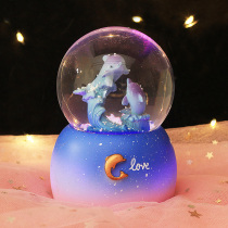 JE ROU Christmas ornaments Christmas crystal ball children creative dolphin paradise graduation gift glowing crystal ball