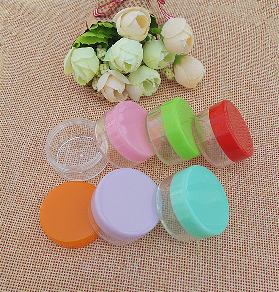 Round transparent plastic storage box ear needle box jewelry box loose bead accessories ring box small box small diy
