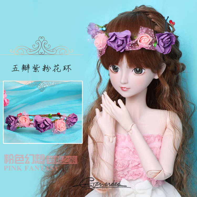 Búp bê Katie 60cm Loli với phụ kiện SDIY handmade tùy chỉnh vòng hoa hồng nữ thần lãng mạn vương miện headband đồ chơi búp bê