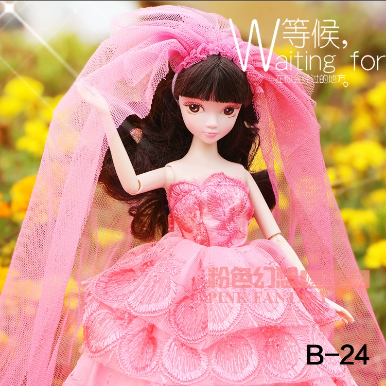 Váy búp bê có thể được sử dụng phụ kiện 1/6 bé xinh đẹp kiểu váy ống top váy cưới lãng mạn búp bê anna