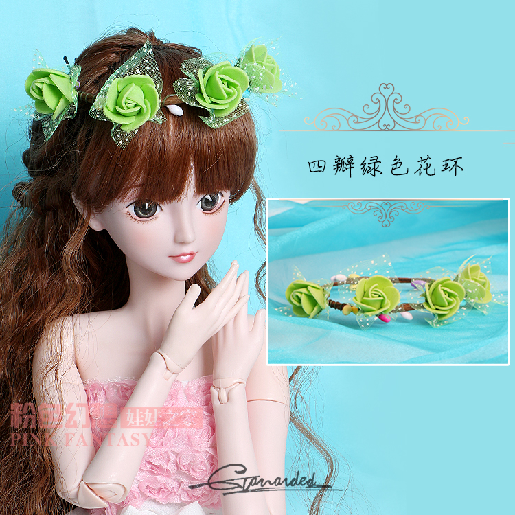 Búp bê Katie 60cm Loli với phụ kiện SDIY handmade tùy chỉnh vòng hoa hồng nữ thần lãng mạn vương miện headband đồ chơi búp bê