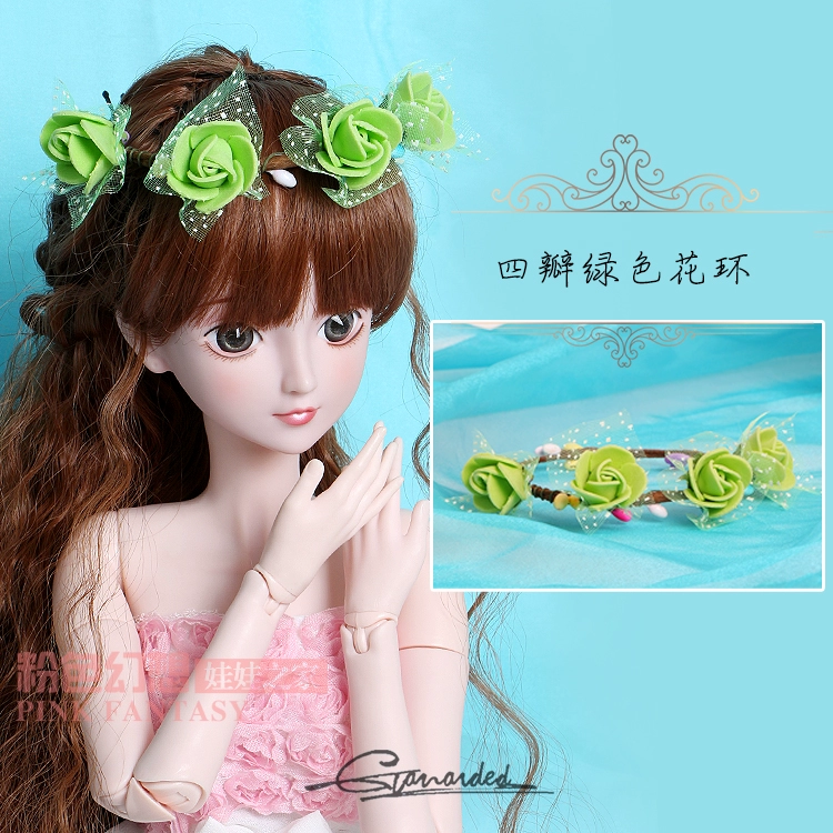 Búp bê Katie 60cm Loli với phụ kiện SDIY handmade tùy chỉnh vòng hoa hồng nữ thần lãng mạn vương miện headband búp bê đẹp