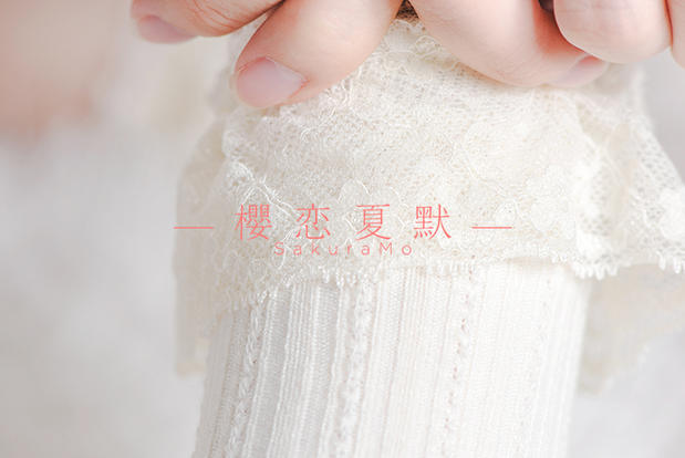 Sakura im lặng * tòa án garter (không vớ) garter trắng đen ren ba ngực có thể điều chỉnh