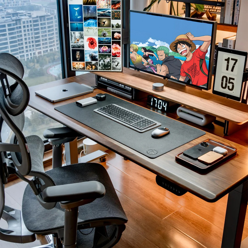2026 New Model Computer Desk Solid Wood Electric Height-Adjustable Desk Gaming Room Setup Home Desk Office Desk Gaming Table