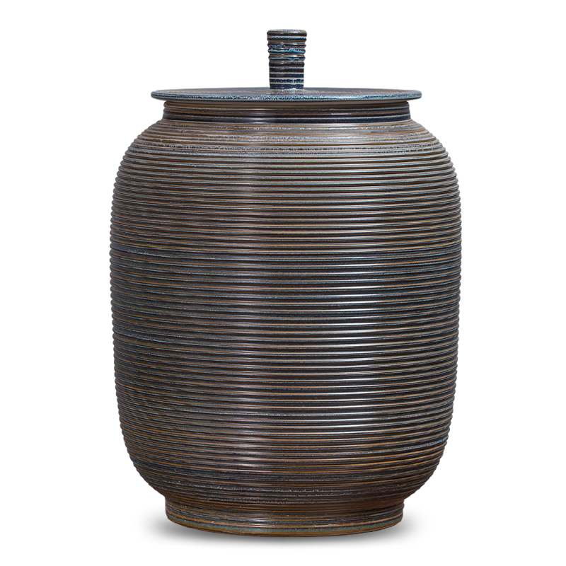 Ceramic barrel ricer 30 kg to 15 kg box with cover art tank barrel can save m barrels of jingdezhen tea urn