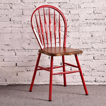 Iron Art Windsor chair Casual Coffee Hall Dining Table And Chairs Leaning Back Chair Nordic Dining Chair Peacock Chair Restaurant Table And Chairs Combination