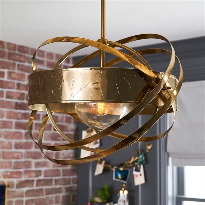 American PBteen co-branded Warner genuine Harry Potter surrounding metal gilded constellation decorative lamp chandelier