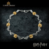 Official web Harry Potter perimeter Harry Potter Quidditch Golden Flying Thief Bracelet Pure Silver Bracelet