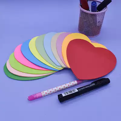 Cute large fluorescent color heart-shaped post-it notes, love post-it notes, N-time stickers, creative note stickers, creative office supplies
