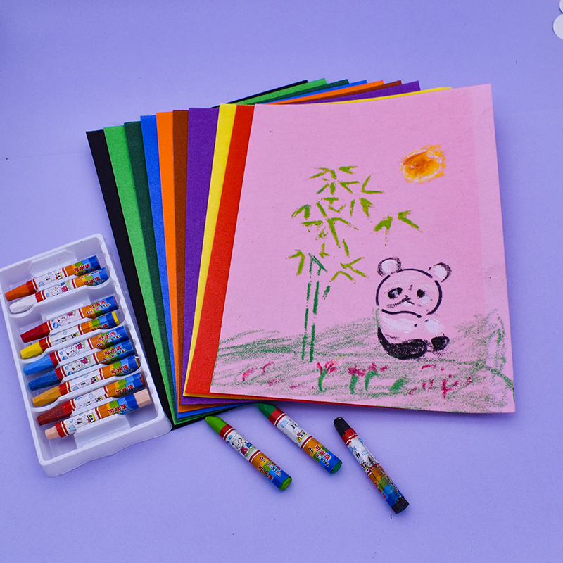 8 open color sandpaper painting 8K black sandpaper 4K children's art painting paper 10 classroom sandpaper optional