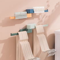 Clothes hanger storage artifact free of punching for home balcony multi-functional clothes drying rack storage rack wall-mounted foldable organizer