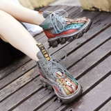 Martens, этнические летние двухцветные босоножки, короткие сапоги, из натуральной кожи, изысканный стиль