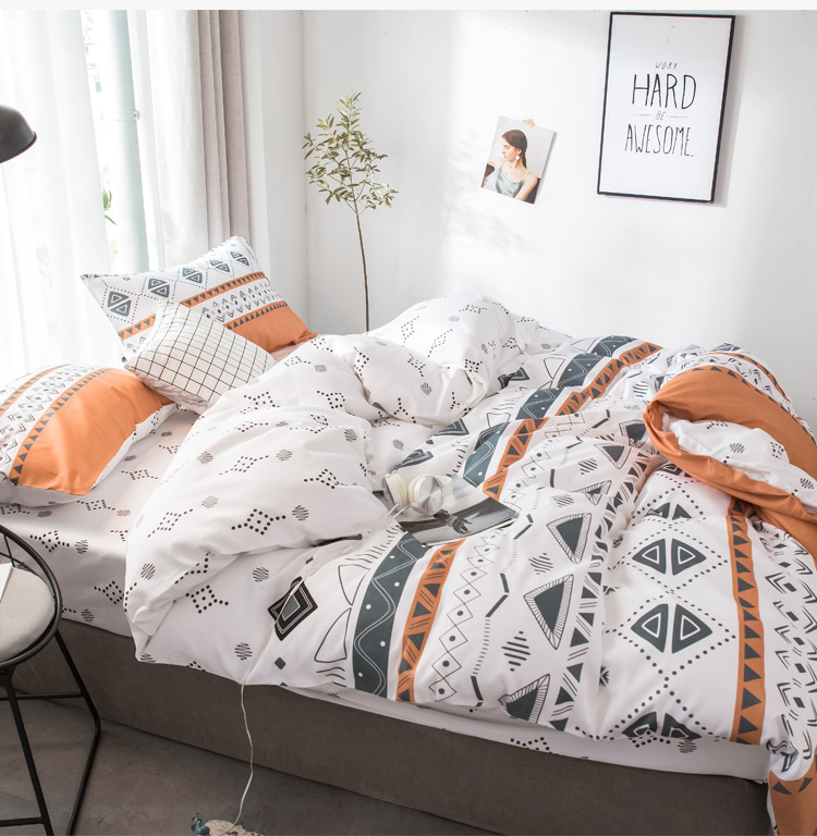 BOHO Fengbo Simemia Bộ đồ giường cotton kiểu Ma-rốc 1,5 m giường bốn bộ tính năng B & B - Bộ đồ giường bốn mảnh chăn ga gối cao cấp nhập khẩu