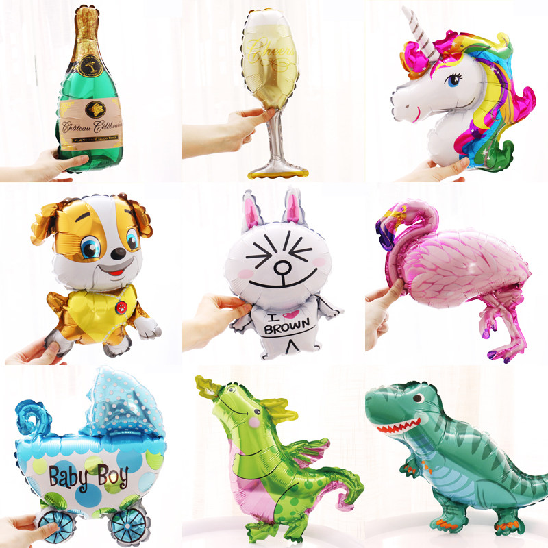 Mini Balloons Birthday Party Little Yellow Duck Hundred Days Dew Kindergarten Prize Background Decoration Cartoon Animals