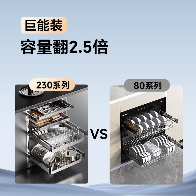 Kangbao Large Capacity Disinfection Cabinet, Embedded Household Model, New Model, All 304 Stainless Steel, Kitchen Cutlery and Bowl Cabinet with Integrated Drying Function