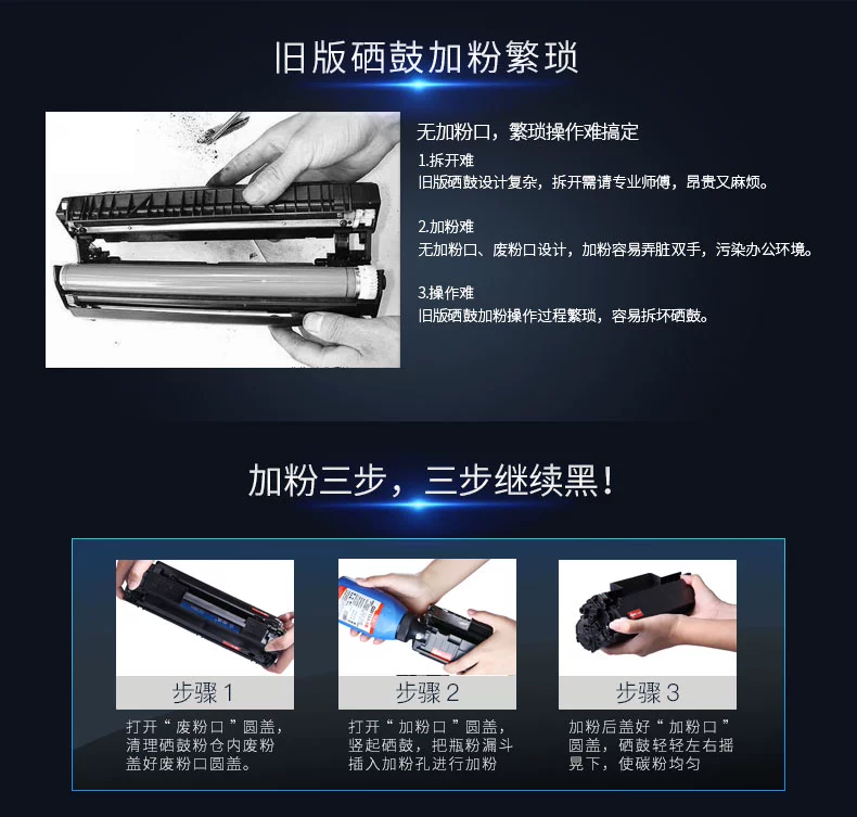 Huiwei áp dụng cho hộp mực Lenovo M7208W M7208 máy in nhỏ mới LJ2208W hộp mực LJ2208 LD228 - Hộp mực