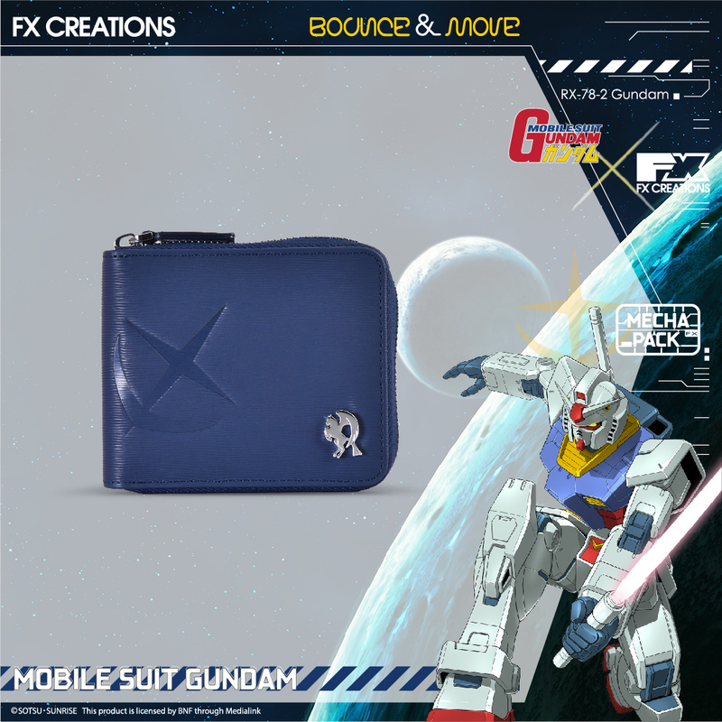 Mobile Suit Gundam Co-Branded Genuine Leather Zipper Wallet Gufw244021-98