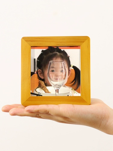 Квадратная фоторамка с закругленными углами из натурального дерева, фотография для влюбленных, делается под заказ, «сделай сам»