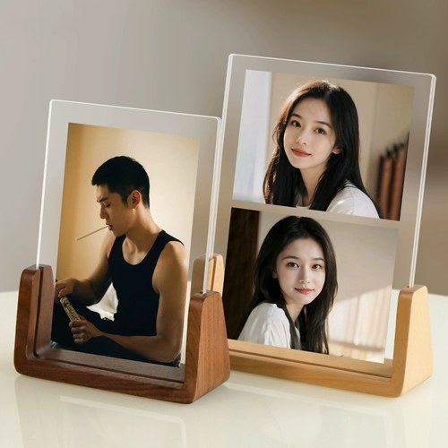 Фоторамка, акриловая фотография из натурального дерева, фотоальбом, изысканный стиль, делается под заказ, 67 дюймов