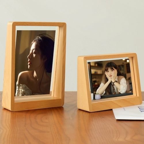 Фоторамка из натурального дерева, фотография, акриловый стенд, фотоальбом, делается под заказ, 6 дюймовая, 7 дюймов, изысканный стиль, «сделай сам»